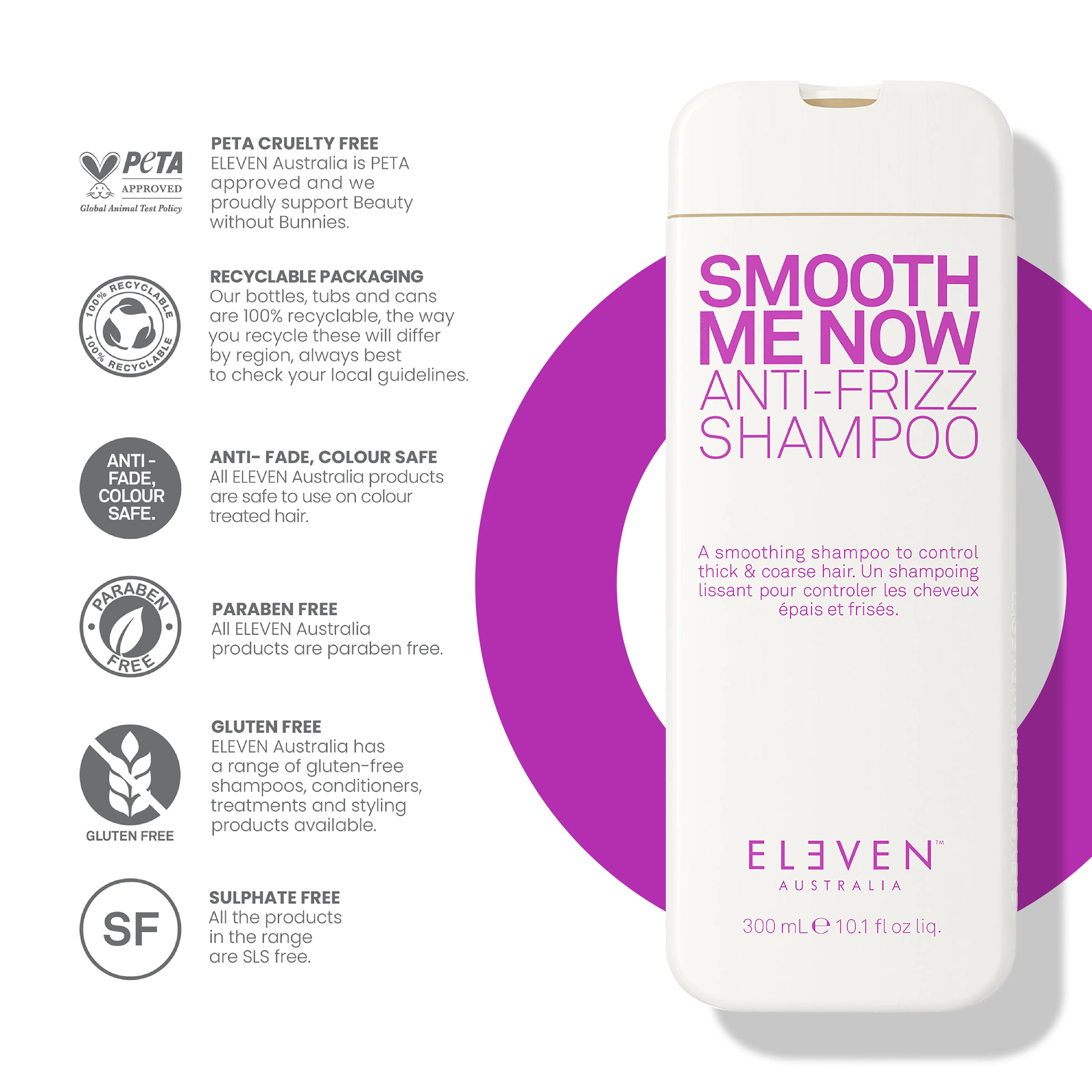 Eleven Australia Smooth Me Now Anti-Frizz Shampoo